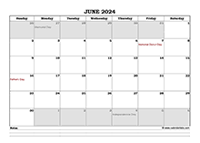 June 2024 Planner Excel