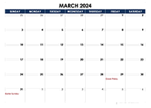 March 2024 Blank Calendar