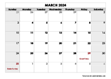 March 2024 Printable Calendar