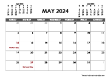 May 2024 Calendar | CalendarLabs