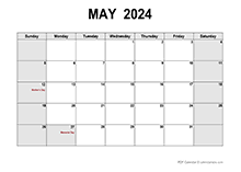 May 2024 PDF Calendar