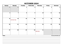October 2024 Planner Excel