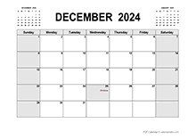 Printable December 2024 Calendar PDF
