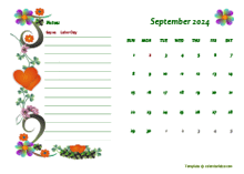 September 2024 Calendar Dates