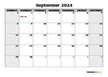 September 2024 Calendar with Holidays | CalendarLabs