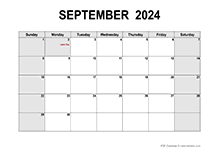 September 2024 Calendar | CalendarLabs