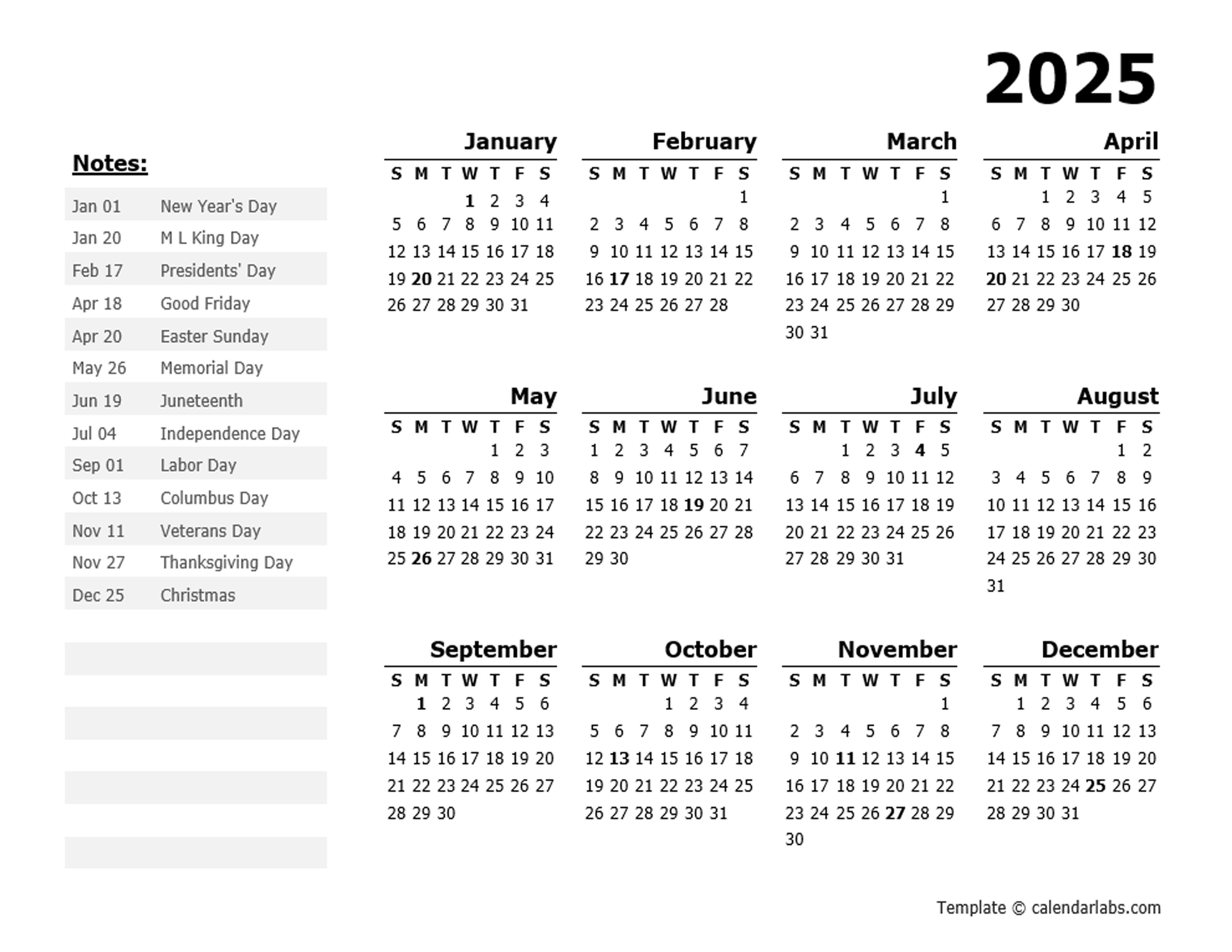 2025-calendar-with-us-holidays-at-bottom-landscape-layout