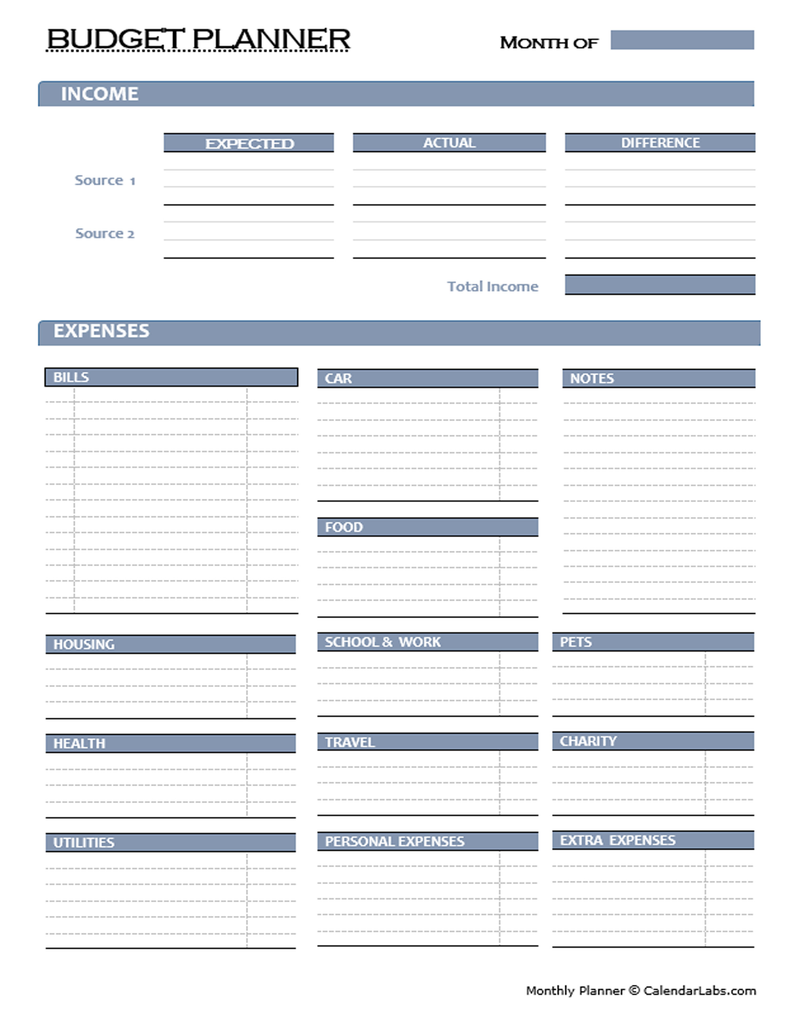 Free Monthly Budget Planner Free Printable Templates Free Monthly Budget Planner Free Printable Templates