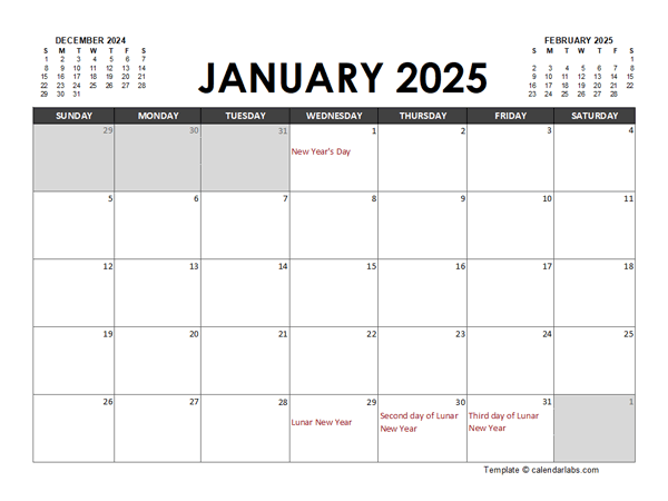 2025 Calendar Planner Hong Kong Excel