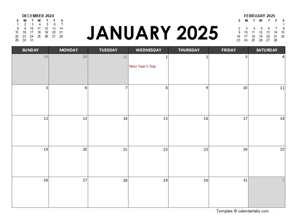 2025 Calendar Planner Ireland Excel