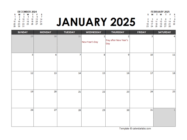 2025 Calendar Planner New Zealand Excel