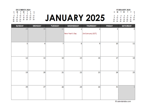 2025 Calendar Planner UK Excel