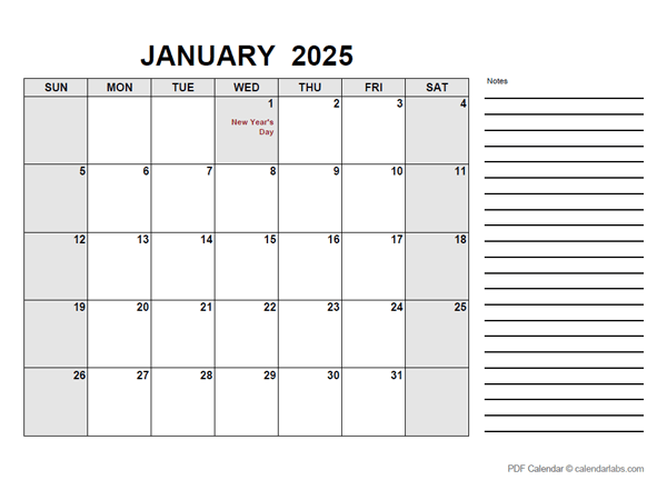 2025 Calendar with Netherlands Holidays PDF
