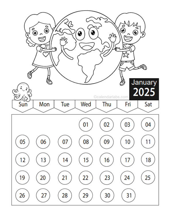 2025 Blank Calendar Template Free Printable Coloring Pages Estele Ruthann