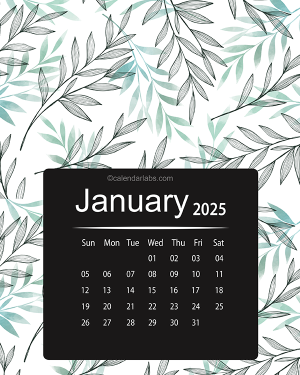 2025 Colorful Classic Nature Pattern Calendar