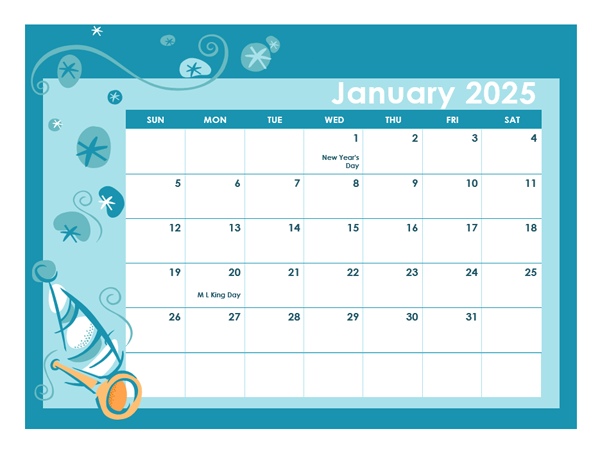 2025 Colorful Kids Monthly Calendar - Free Printable Templates