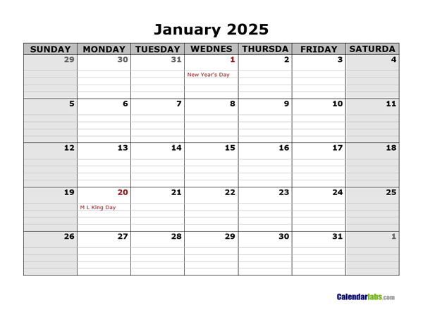 Free 2025 Daily Planner Word Template