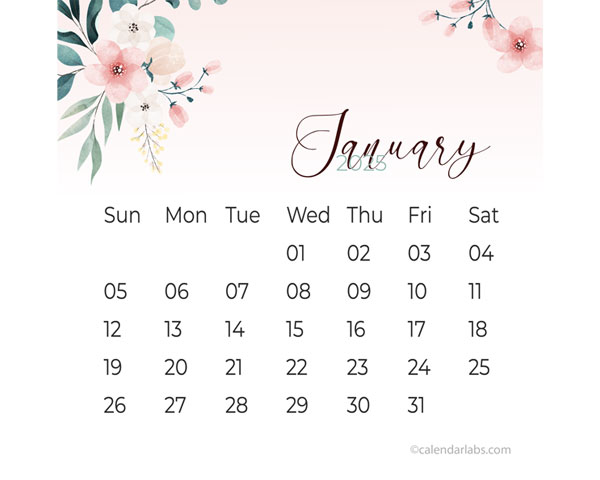 2025 Desk Calendar Cute Floral