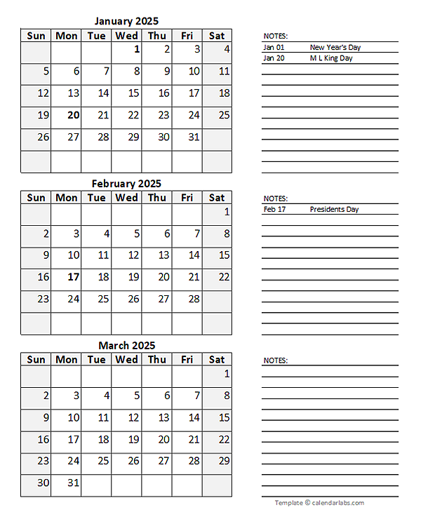 Free 2025 Quarterly Calendar Spreadsheet - Free Printable Templates