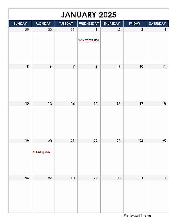 2025 Excel Monthly Calendar Template Free Printable Templates