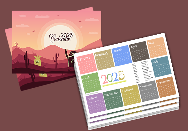 2025 Free Pocket Calendar Template