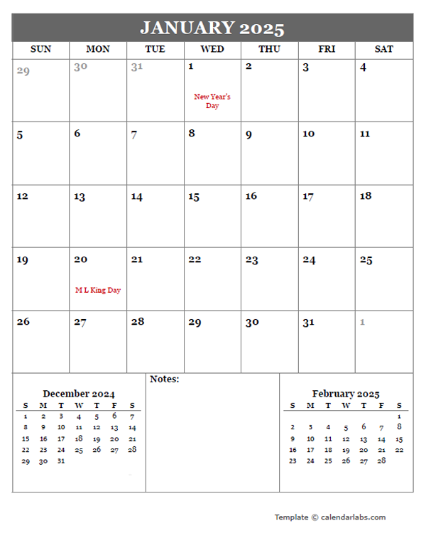 2025 Google Docs Monthly Planner Free Printable Templates
