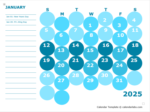 2025 Monthly Colorful Calendar For Kindergarten