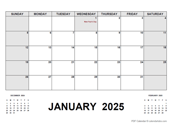 2025 Monthly Planner with Netherlands Holidays