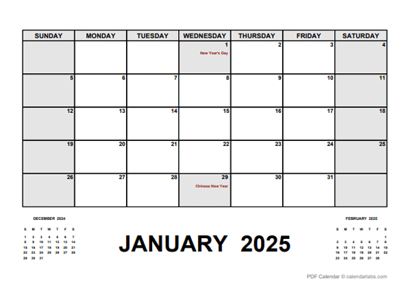 2025 Monthly Planner with Philippines Holidays