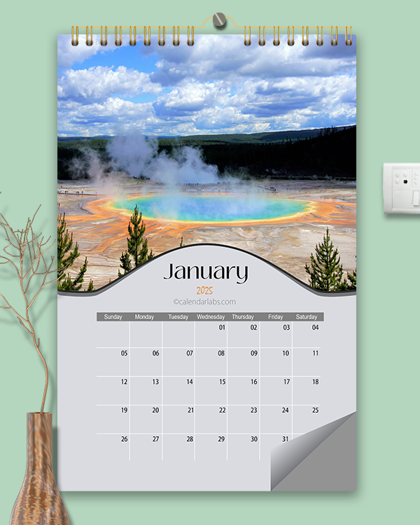 2025 National Park Wall Calendar Free Printable Templates
