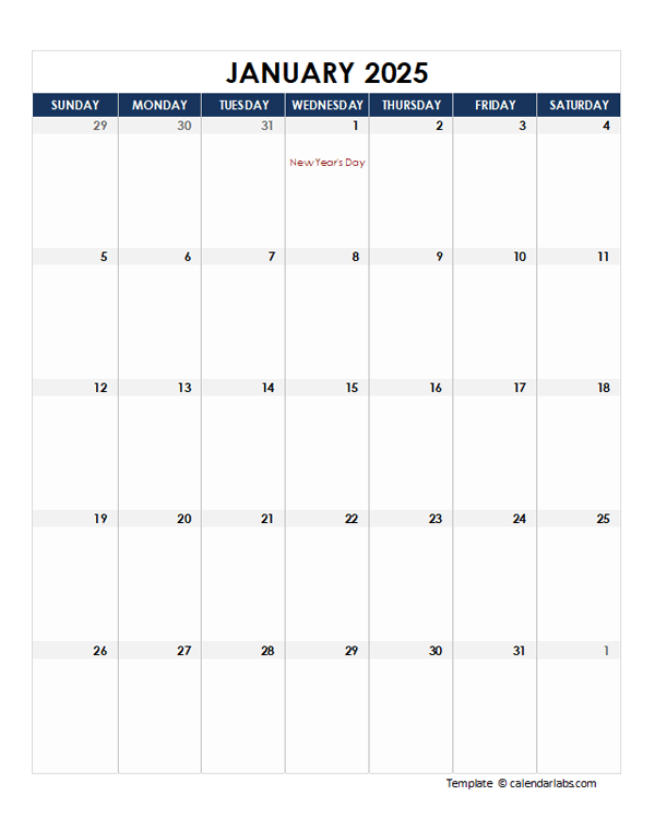 2025 Netherlands Calendar Spreadsheet Template