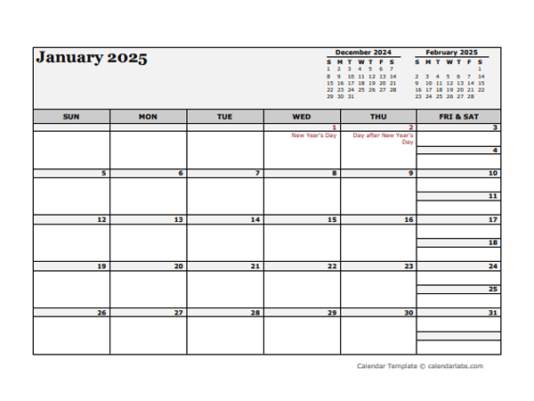 2025 New Zealand Calendar For Vacation Tracking