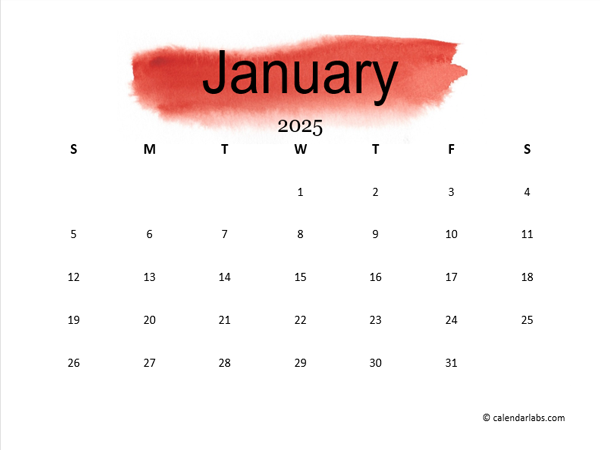 2025 Printable Mini Calendar