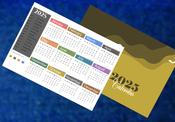 2025 Printable Pocket Calendar Template - Free Printable Templates