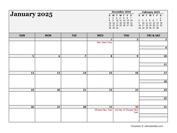2025 Singapore Calendar For Vacation Tracking