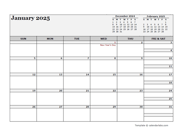 2025 South Africa Calendar For Vacation Tracking