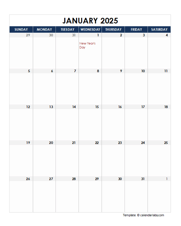 2025 Thailand Calendar Spreadsheet Template