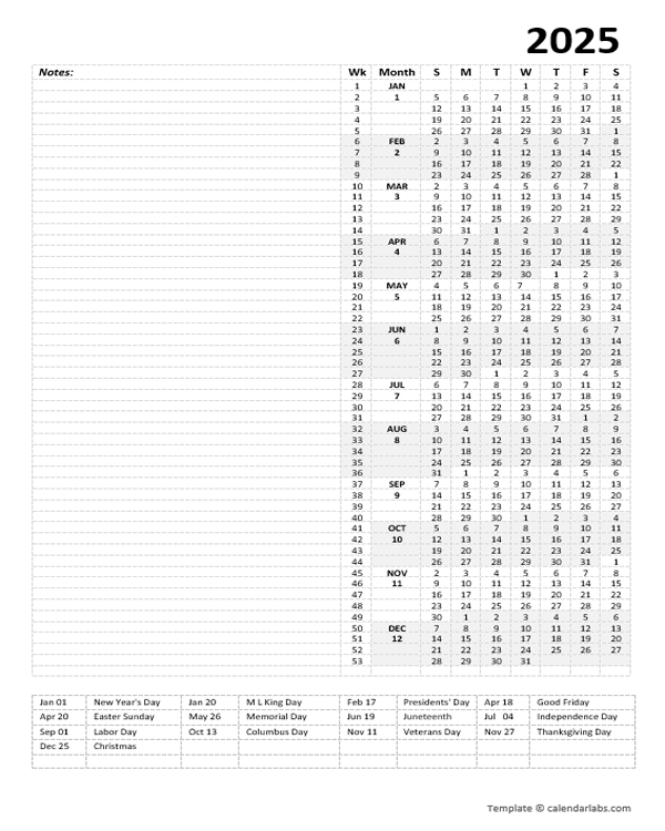 2025 Yearly Project Planning Template