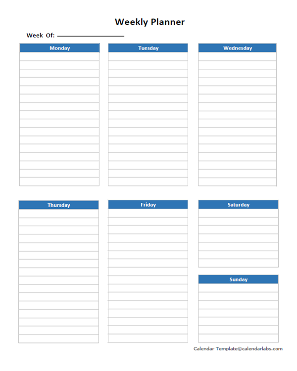 Onenote Weekly Planner Template