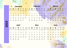 2-Page Mini Calendar 2025 Printable