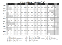 2025-26 Fiscal Calendar Year