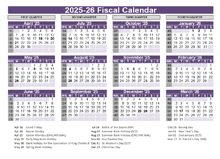 UK Fiscal Calendar Template 2025-2026