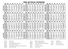 2025 Fiscal Calendar Template Starts At April