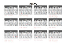 2025 Accounting Calendar 5-4-4