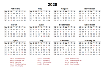 2025 Accounting Period Calendar 4-4-5