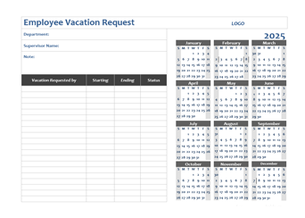 2025 Business Employee Vacation Request