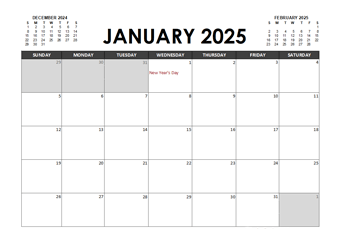 2025 Calendar Planner Netherlands Excel