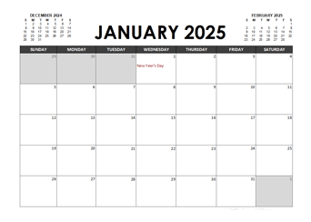 2025 Calendar Planner UAE Excel