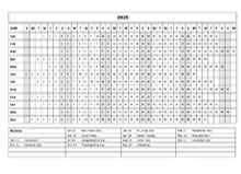 2025 Calendar Template Year At A Glance