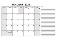 2025 Calendar with Australia Holidays PDF